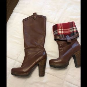 Knee high leather boots